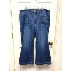 Kut From The Kloth Jeans Meg Wide Leg Front Patch Pockets Women’s Size 20